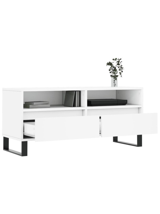 TV skříňka bílá 100 x 34,5 x 44,5 cm kompozitní dřevo