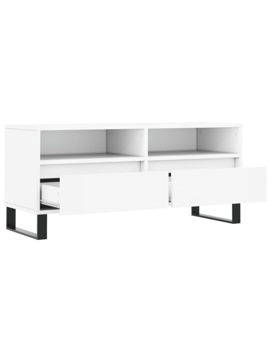 TV skříňka bílá 100 x 34,5 x 44,5 cm kompozitní dřevo