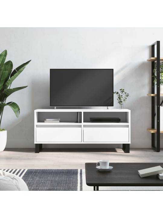 TV skříňka bílá 100 x 34,5 x 44,5 cm kompozitní dřevo