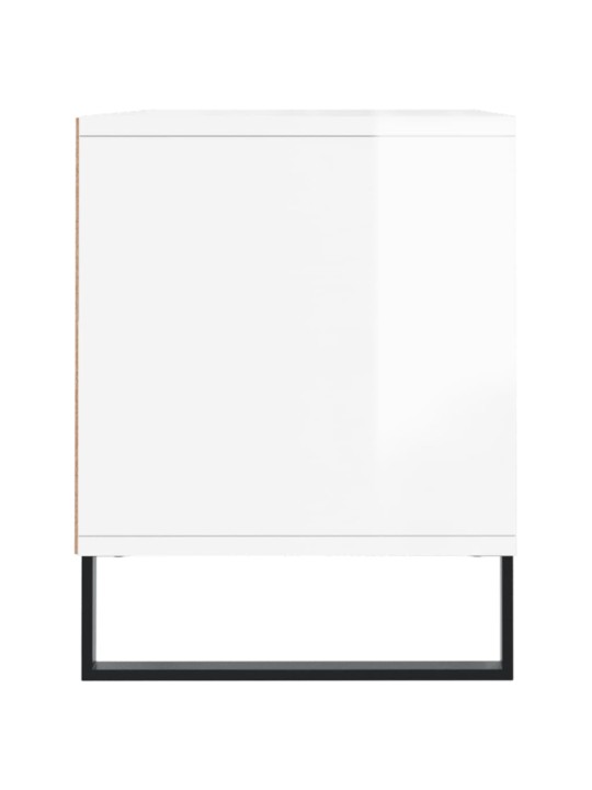TV skříňka bílá vysoký lesk 100x34,5x44,5 cm kompozitní dřevo