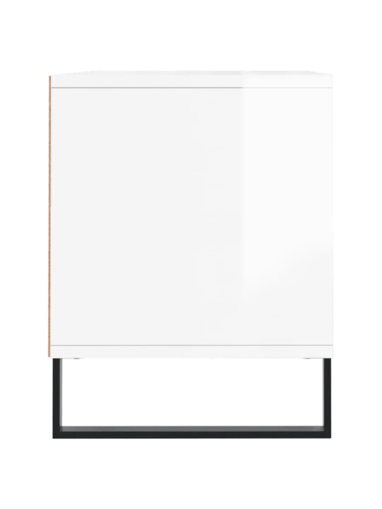 TV skříňka bílá vysoký lesk 100x34,5x44,5 cm kompozitní dřevo