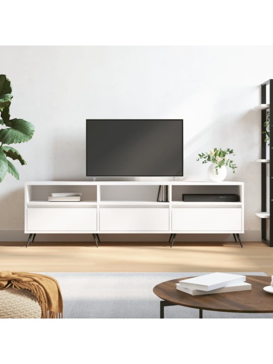 TV skříňka bílá 150 x 30 x 44,5 cm kompozitní dřevo