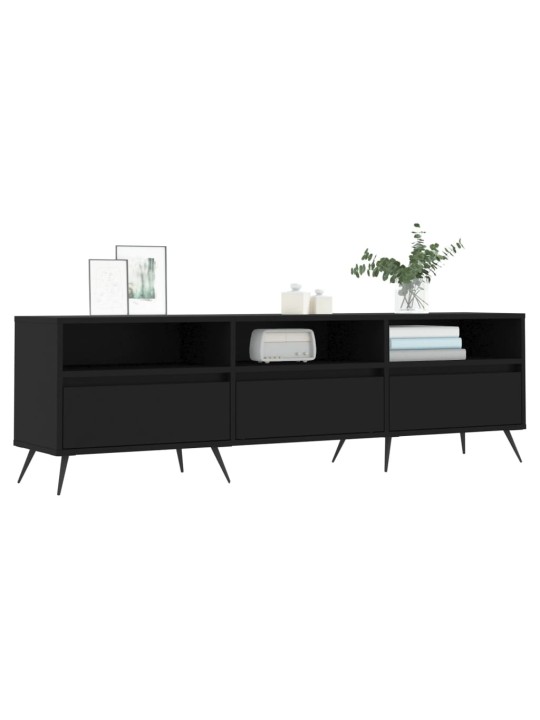 TV skříňka černá 150 x 30 x 44,5 cm kompozitní dřevo