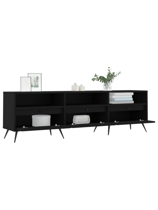 TV skříňka černá 150 x 30 x 44,5 cm kompozitní dřevo