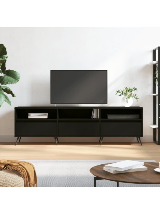 TV skříňka černá 150 x 30 x 44,5 cm kompozitní dřevo