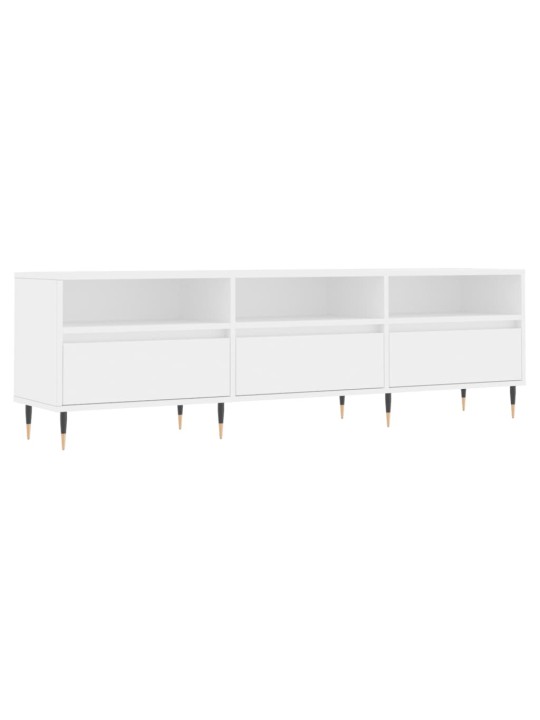 TV skříňka bílá 150 x 30 x 44,5 cm kompozitní dřevo