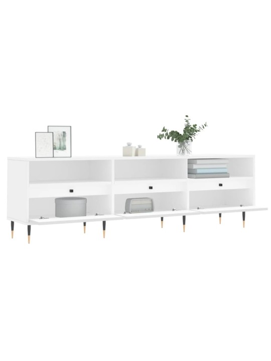 TV skříňka bílá 150 x 30 x 44,5 cm kompozitní dřevo