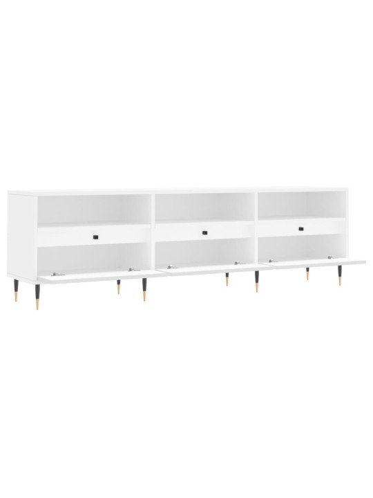 TV skříňka bílá 150 x 30 x 44,5 cm kompozitní dřevo