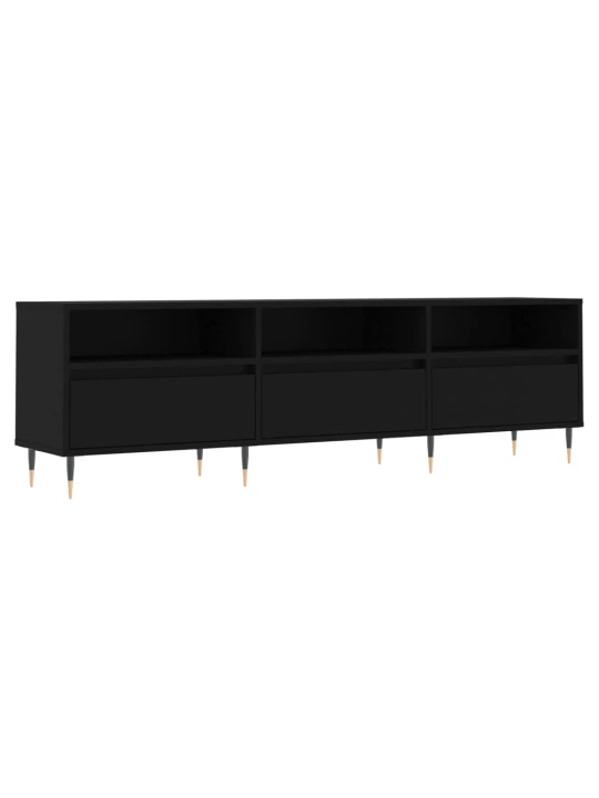Tv skříňka černá 150 x 30 x 44,5 cm kompozitní dřevo