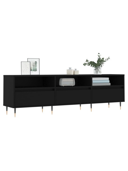 Tv skříňka černá 150 x 30 x 44,5 cm kompozitní dřevo