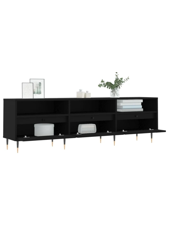 Tv skříňka černá 150 x 30 x 44,5 cm kompozitní dřevo