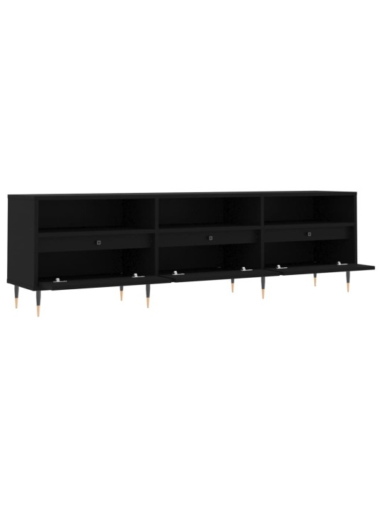 Tv skříňka černá 150 x 30 x 44,5 cm kompozitní dřevo