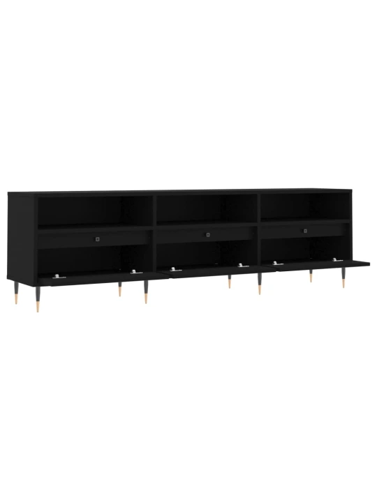 Tv skříňka černá 150 x 30 x 44,5 cm kompozitní dřevo