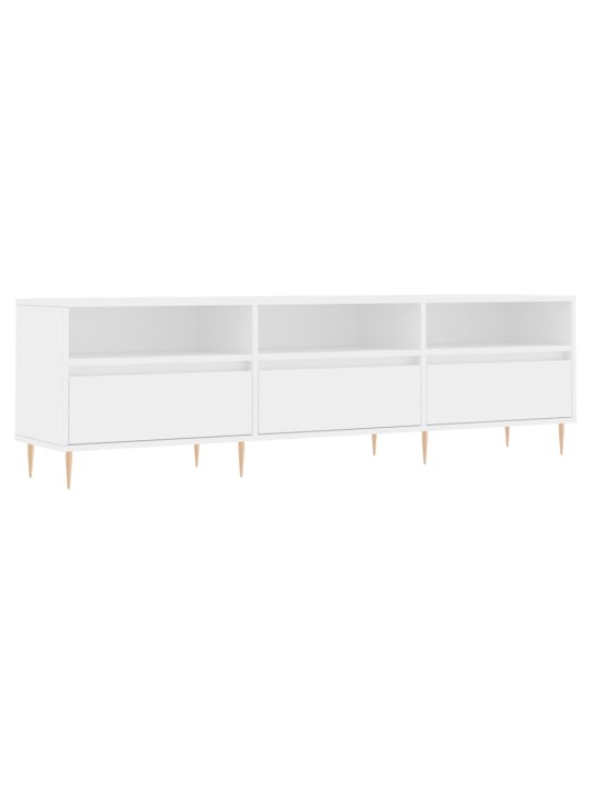 TV skříňka bílá 150 x 30 x 44,5 cm kompozitní dřevo