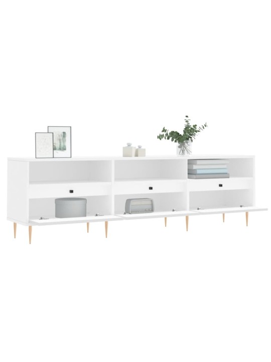 TV skříňka bílá 150 x 30 x 44,5 cm kompozitní dřevo