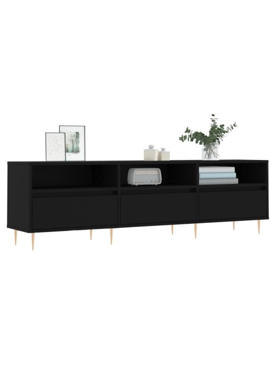 TV skříňka černá 150 x 30 x 44,5 cm kompozitní dřevo