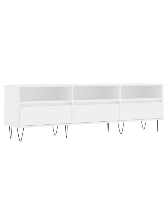 TV skříňka bílá 150 x 30 x 44,5 cm kompozitní dřevo