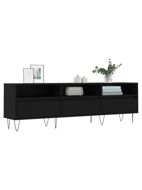 TV skříňka černá 150 x 30 x 44,5 cm kompozitní dřevo