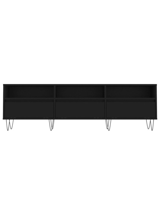 TV skříňka černá 150 x 30 x 44,5 cm kompozitní dřevo