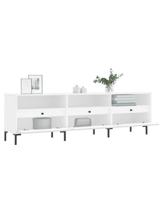 TV skříňka bílá 150 x 30 x 44,5 cm kompozitní dřevo
