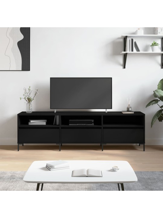 TV skříňka černá 150 x 30 x 44,5 cm kompozitní dřevo