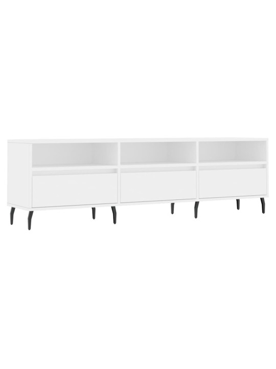 TV skříňka bílá 150 x 30 x 44,5 cm kompozitní dřevo