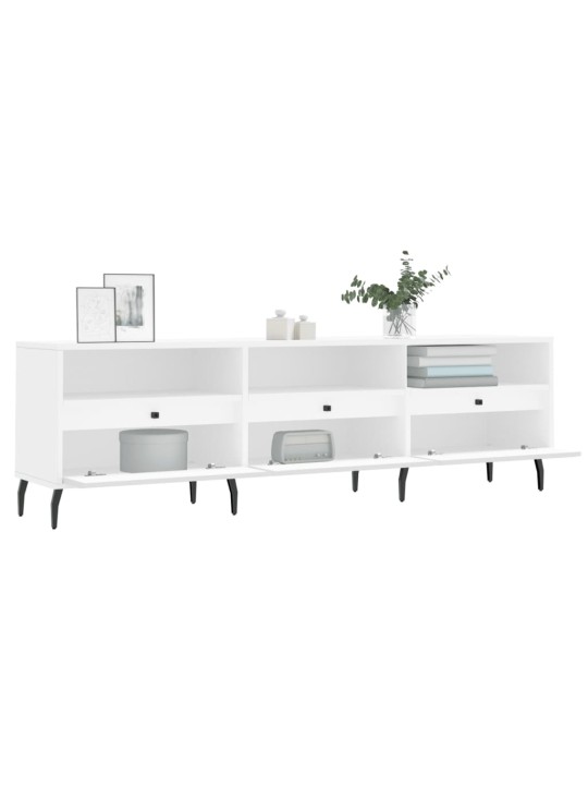 TV skříňka bílá 150 x 30 x 44,5 cm kompozitní dřevo