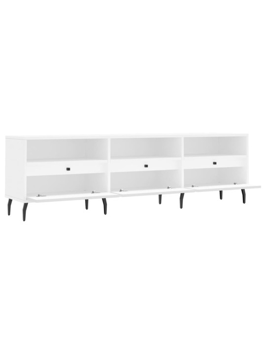 TV skříňka bílá 150 x 30 x 44,5 cm kompozitní dřevo