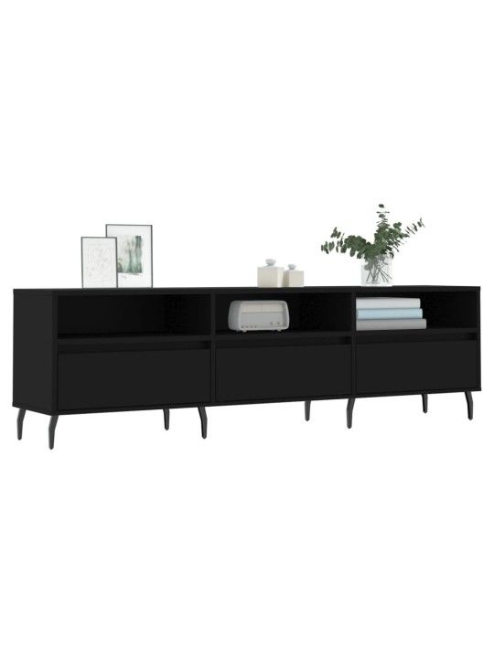 TV skříňka černá 150 x 30 x 44,5 cm kompozitní dřevo