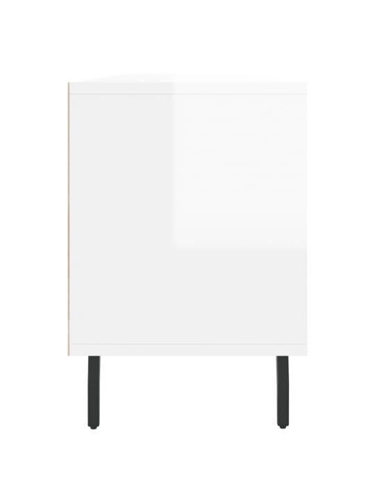 TV skříňka bílá vysoký lesk 150 x 30 x 44,5 cm kompozitní dřevo