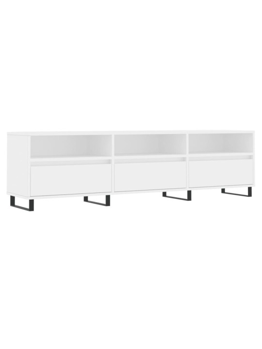 TV skříňka bílá 150 x 30 x 44,5 cm kompozitní dřevo