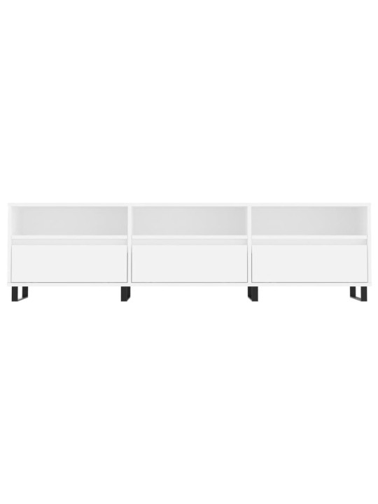 TV skříňka bílá 150 x 30 x 44,5 cm kompozitní dřevo