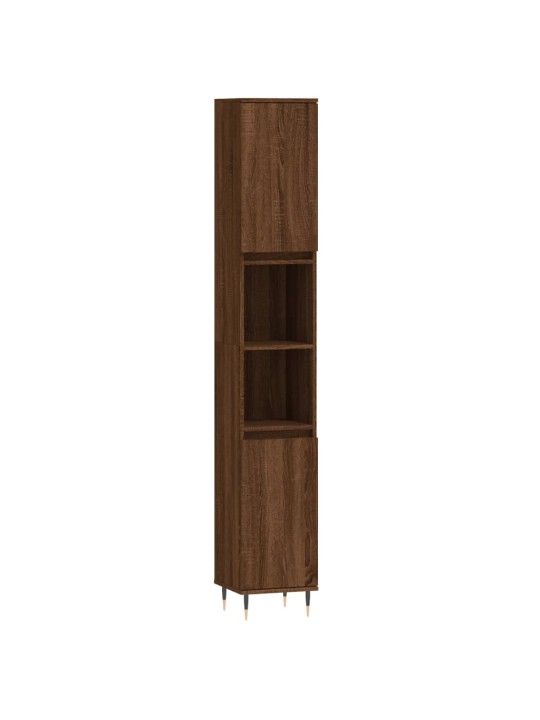 Koupelnová skříňka hnědý dub 30 x 30 x 190 cm kompozitní dřevo