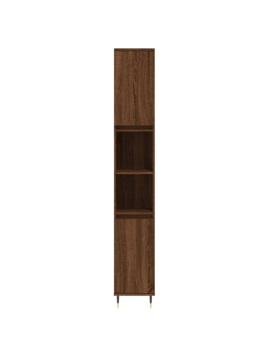 Koupelnová skříňka hnědý dub 30 x 30 x 190 cm kompozitní dřevo