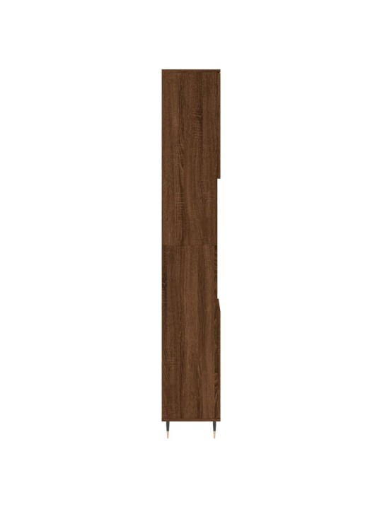 Koupelnová skříňka hnědý dub 30 x 30 x 190 cm kompozitní dřevo