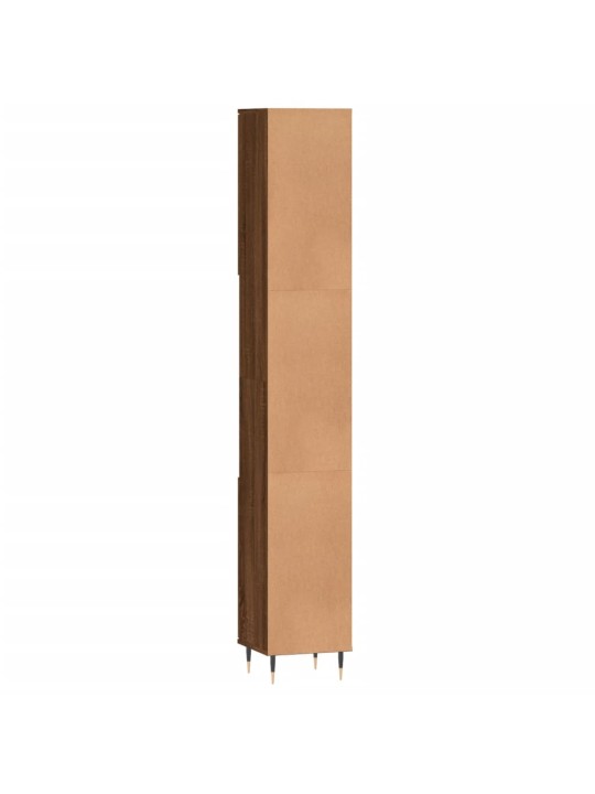 Koupelnová skříňka hnědý dub 30 x 30 x 190 cm kompozitní dřevo