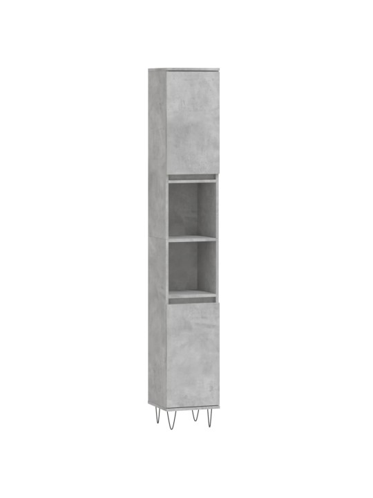 Koupelnová skříňka betonově šedá 30x30x190 cm kompozitní dřevo