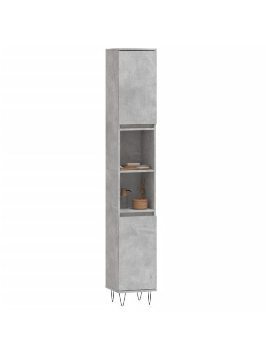 Koupelnová skříňka betonově šedá 30x30x190 cm kompozitní dřevo