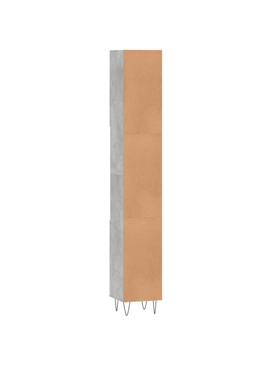 Koupelnová skříňka betonově šedá 30x30x190 cm kompozitní dřevo