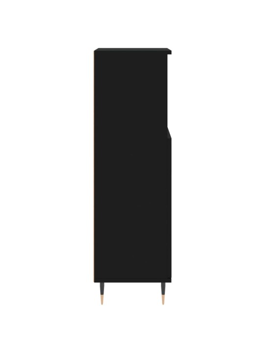 Koupelnová skříňka černá 30 x 30 x 100 cm kompozitní dřevo