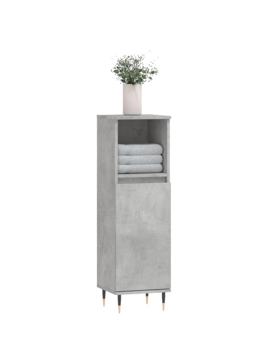 Koupelnová skříňka betonově šedá 30x30x100 cm kompozitní dřevo