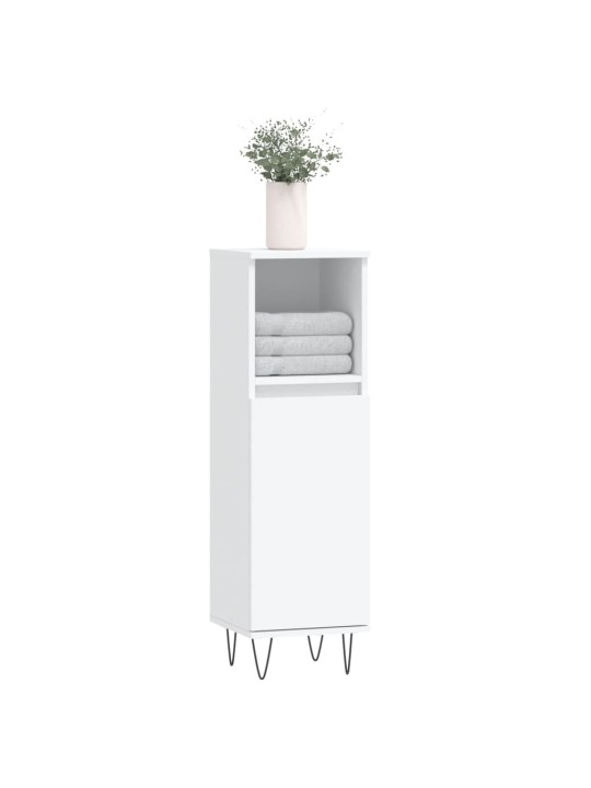 Koupelnová skříňka bílá 30 x 30 x 100 cm kompozitní dřevo