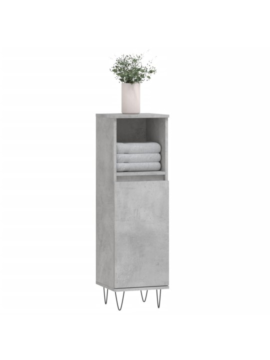 Koupelnová skříňka betonově šedá 30x30x100 cm kompozitní dřevo