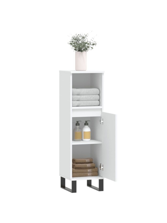 Koupelnová skříňka bílá 30 x 30 x 100 cm kompozitní dřevo