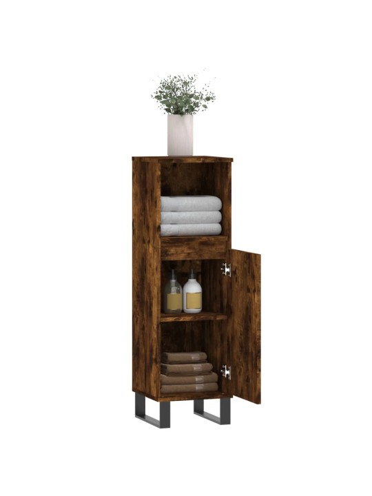 Koupelnová skříňka kouřový dub 30x30x100 cm kompozitní dřevo