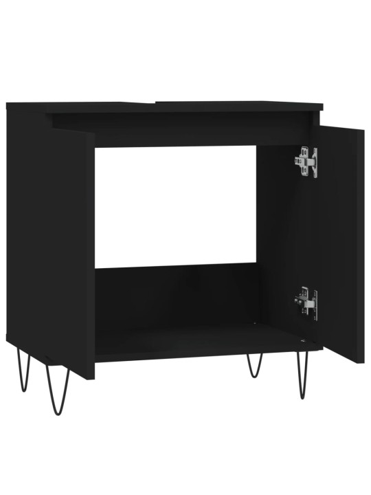 Koupelnová skříňka černá 58 x 33 x 60 cm kompozitní dřevo