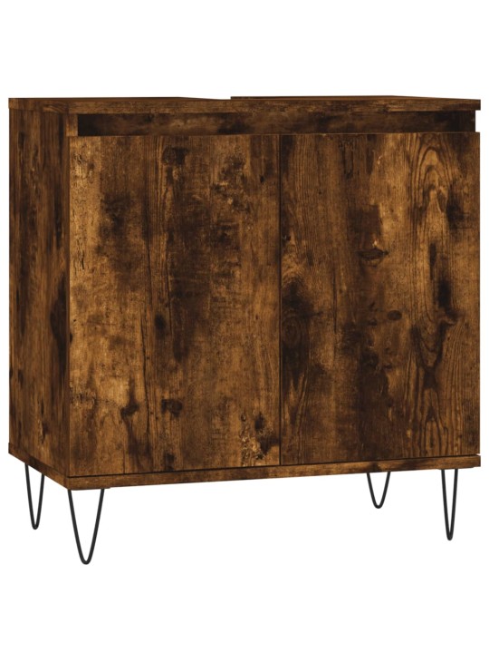Koupelnová skříňka kouřový dub 58 x 33 x 60 cm kompozitní dřevo