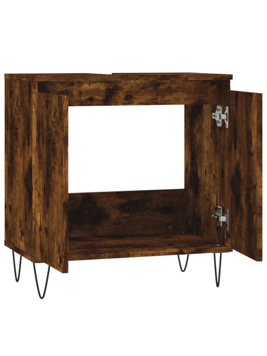 Koupelnová skříňka kouřový dub 58 x 33 x 60 cm kompozitní dřevo