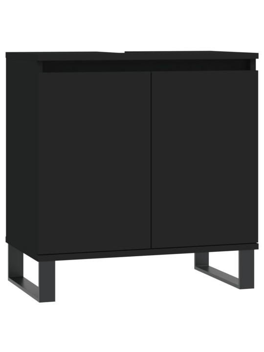 Koupelnová skříňka černá 58 x 33 x 60 cm kompozitní dřevo