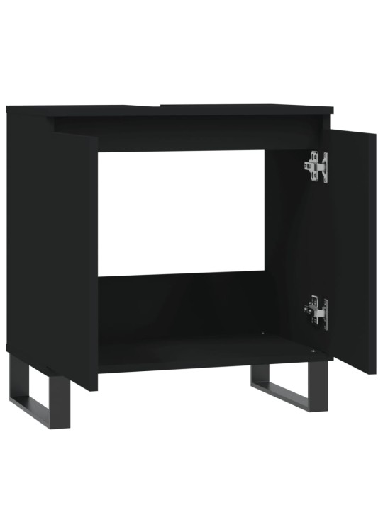 Koupelnová skříňka černá 58 x 33 x 60 cm kompozitní dřevo